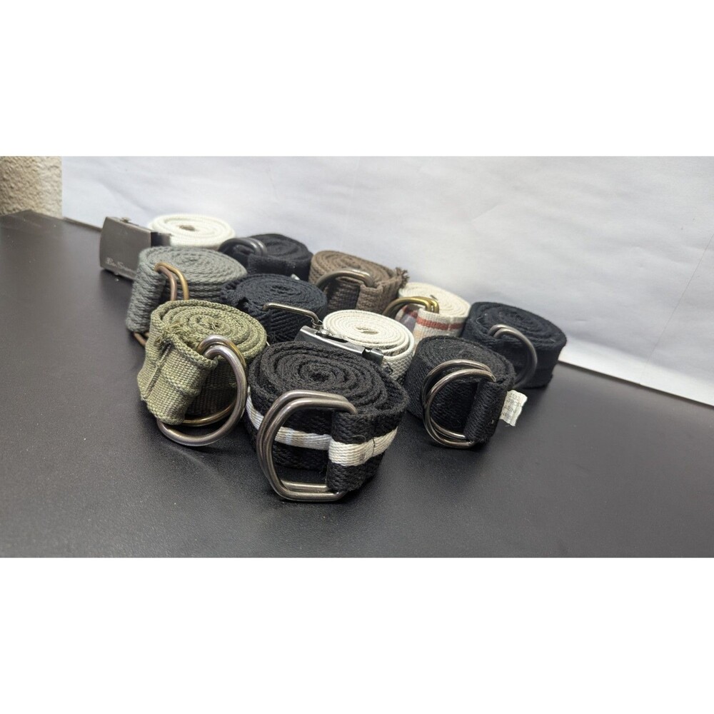 Lot of 11 Men’s Canvas Web Belts – Ben Sherman, D-Ring & Slider Buckles –... - Picture 3 of 5